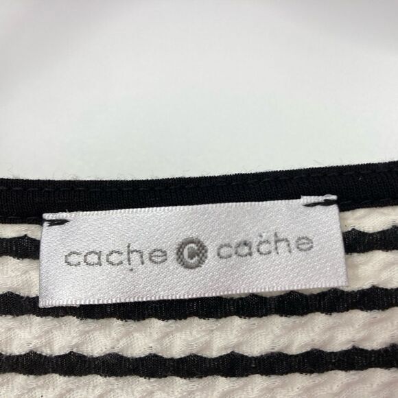 Cache White/Black Stretch Mini Dress Size L - Picture 7 of 7